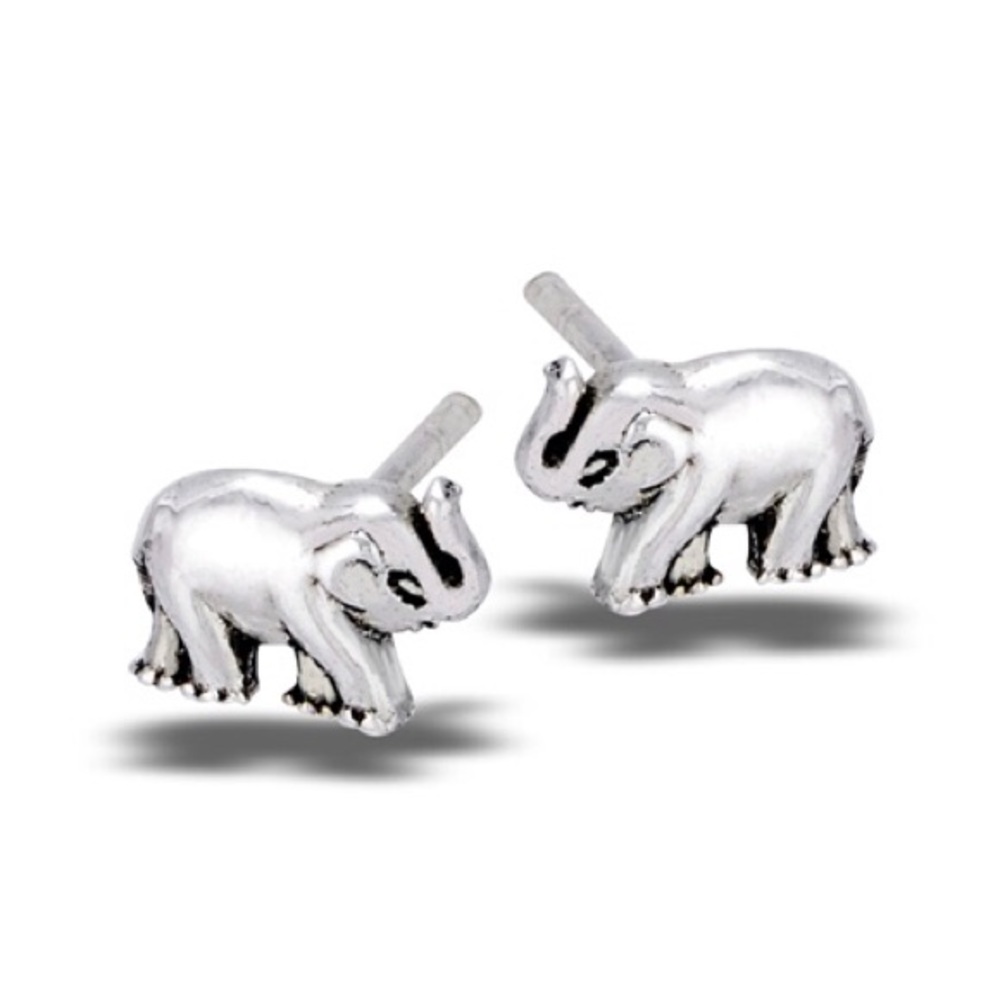 🐘Sterling Silver Baby Elephant Stud Earrings